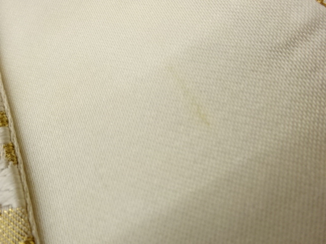  亀甲に華紋模様織出し袋帯